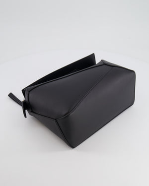 Loewe Black Small Puzzle Edge Bag in Smooth Calfskin Leather with Silver Hardware RRP £2,700.