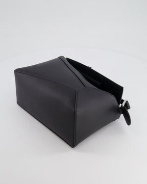 Loewe Black Small Puzzle Edge Bag in Smooth Calfskin Leather with Silver Hardware RRP £2,700.