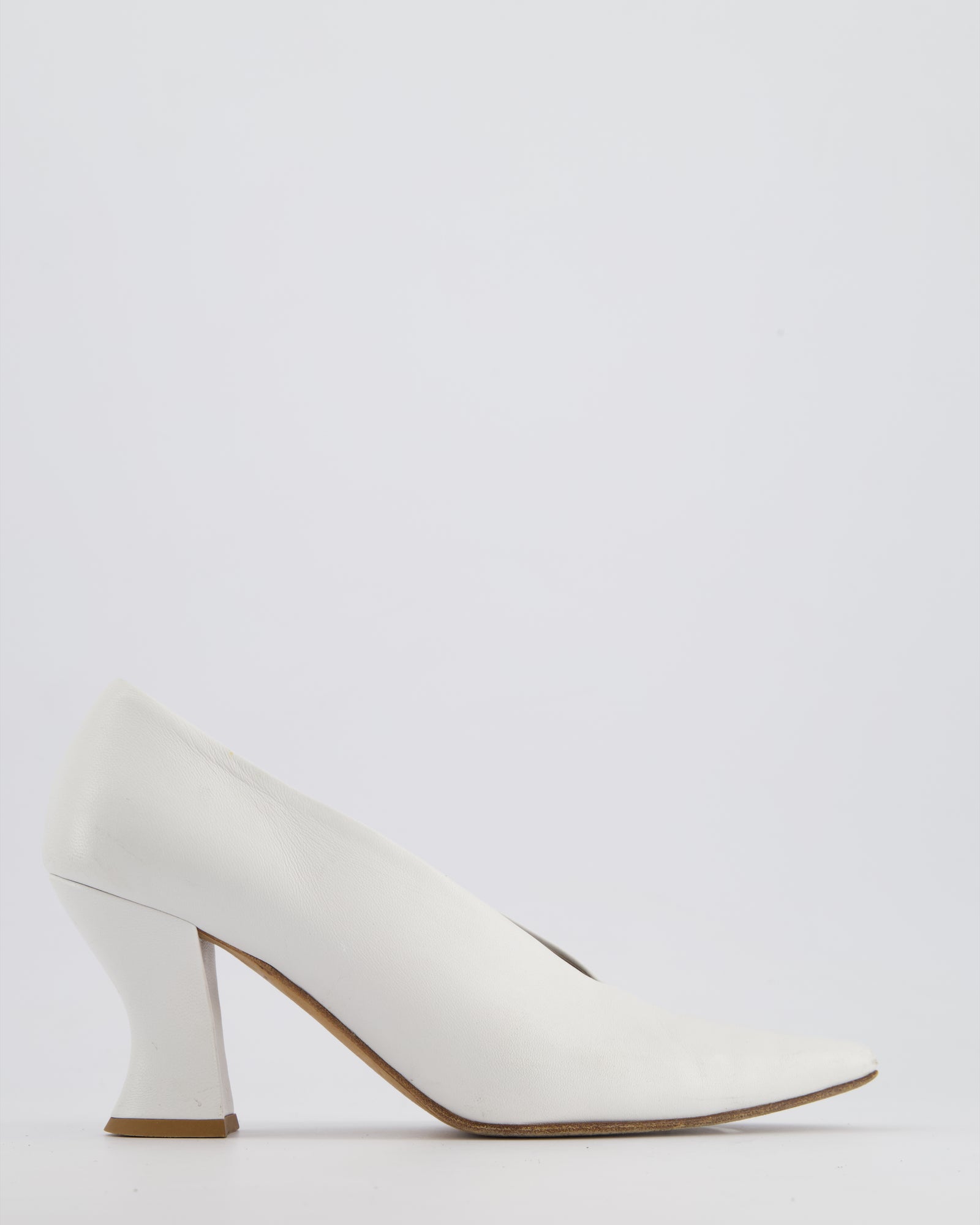 Veneta Almond White Bottega Veneta Heels Bottega Veneta White High