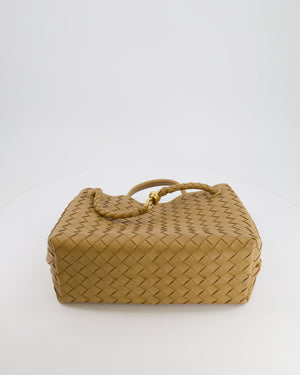 Bottega Veneta Medium Andiamo Bag in Praline Intrecciato Leather with Gold Hardware RRP £4,030