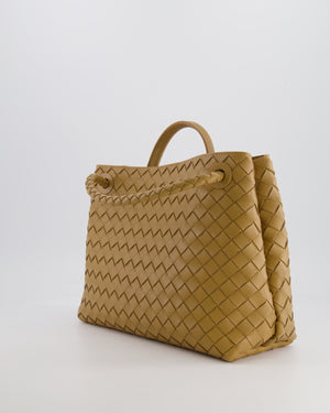 Bottega Veneta Medium Andiamo Bag in Praline Intrecciato Leather with Gold Hardware RRP £4,030