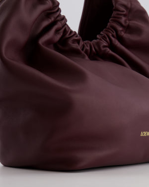 *HOT* Loewe Dark Burgundy Medium Squeeze Bag in Nappa Lambskin Leather and Gold Hardware RRP £3,650