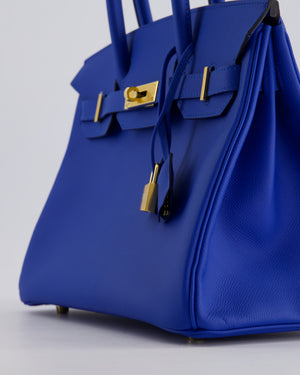 Hermes Birkin 30cm Retourne Bag in Bleu France Epsom Leather With Gold Hardware