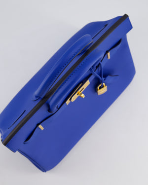 Hermes Birkin 30cm Retourne Bag in Bleu France Epsom Leather With Gold Hardware