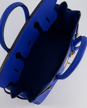 Hermes Birkin 30cm Retourne Bag in Bleu France Epsom Leather With Gold Hardware