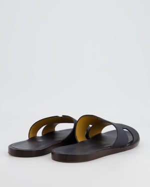 Hermès Dark Navy Izmir Epsom Sandals Size EU 40