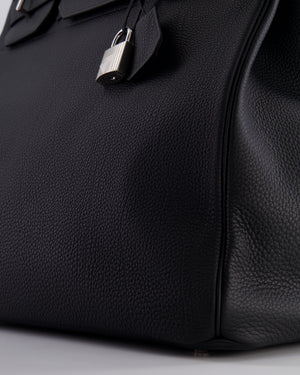 Hermès HAC Bag 40cm in Black Togo Leather With Palladium Hardware