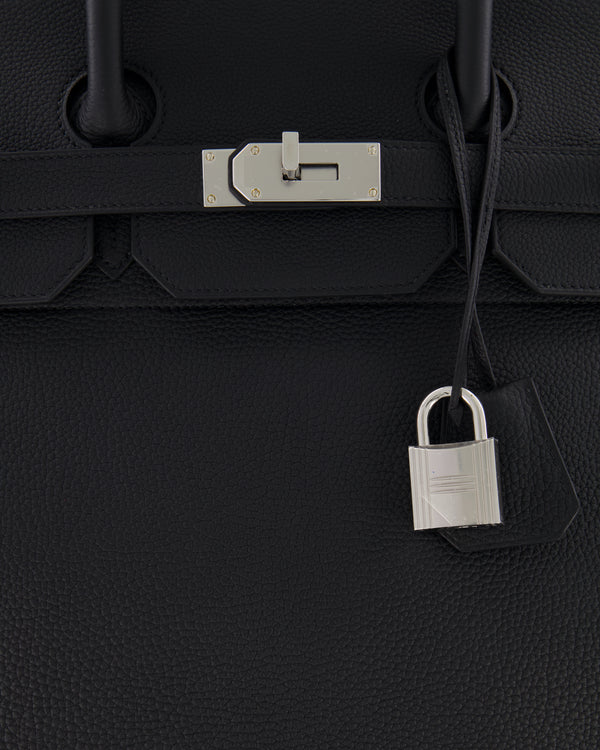 Hermès HAC Bag 40cm in Black Togo Leather With Palladium Hardware