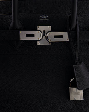 Hermès HAC Bag 40cm in Black Togo Leather With Palladium Hardware
