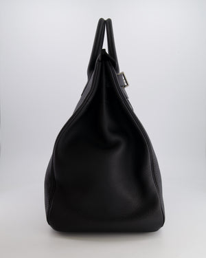 Hermès HAC Bag 40cm in Black Togo Leather With Palladium Hardware