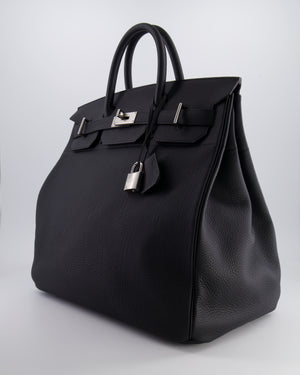 Hermès HAC Bag 40cm in Black Togo Leather With Palladium Hardware