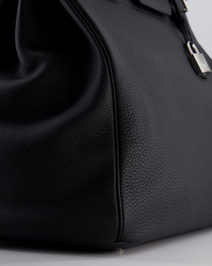 Hermès HAC Bag 40cm in Black Togo Leather With Palladium Hardware