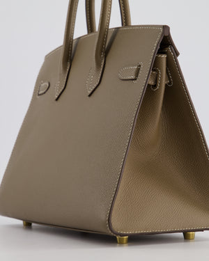 Hermès Birkin 25cm Bag Sellier in Etoupe Epsom Leather with Gold Hardware