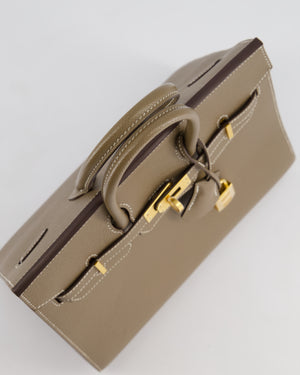 Hermès Birkin 25cm Bag Sellier in Etoupe Epsom Leather with Gold Hardware