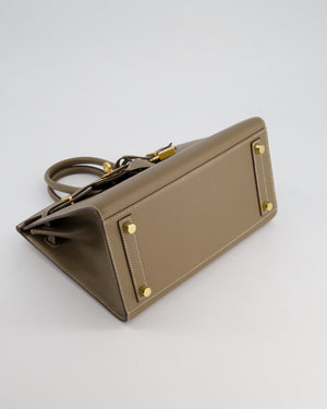 Hermès Birkin 25cm Bag Sellier in Etoupe Epsom Leather with Gold Hardware