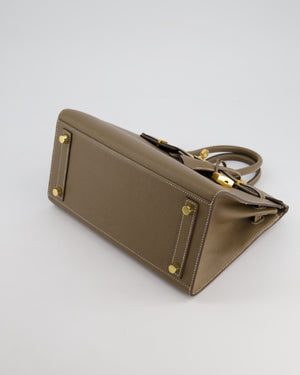 Hermès Birkin 25cm Bag Sellier in Etoupe Epsom Leather with Gold Hardware