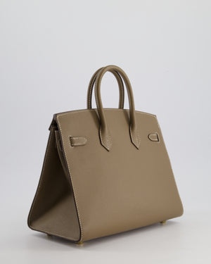 Hermès Birkin 25cm Bag Sellier in Etoupe Epsom Leather with Gold Hardware