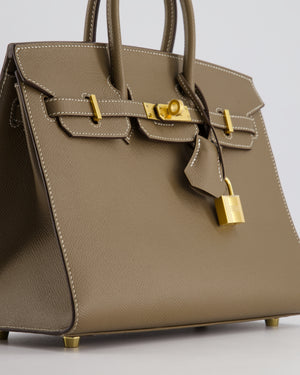 Hermès Birkin 25cm Bag Sellier in Etoupe Epsom Leather with Gold Hardware