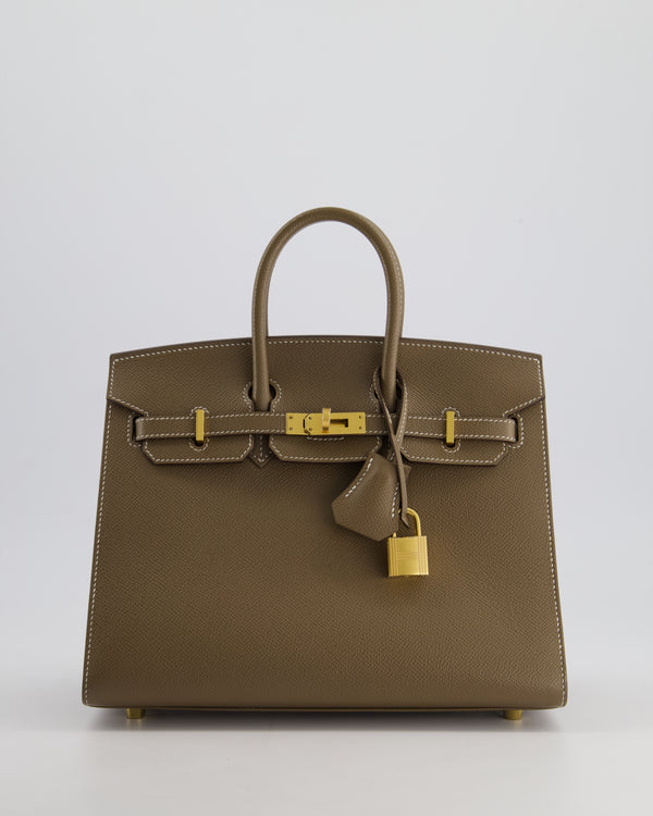 Hermès Birkin 25cm Bag Sellier in Etoupe Epsom Leather with Gold Hardware