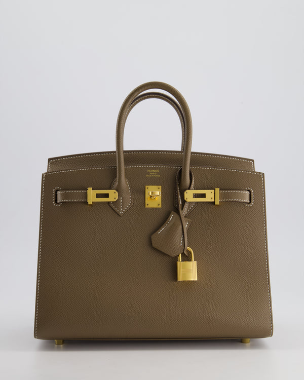 Hermès Birkin 25cm Bag Sellier in Etoupe Epsom Leather with Gold Hardware