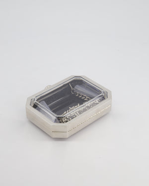 *Limited Edition* Chanel Silver, Black Minaudiere Plexiglass Clutch Bag
