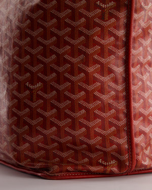 Goyard Anjou GM in Burgundy Goyardine & Calfskin Leather Reversible Shoulder Tote Bag