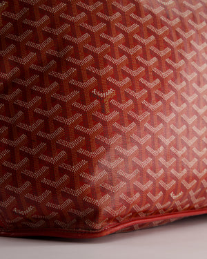 Goyard Anjou GM in Burgundy Goyardine & Calfskin Leather Reversible Shoulder Tote Bag