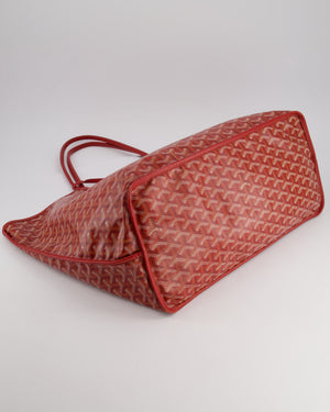 Goyard Anjou GM in Burgundy Goyardine & Calfskin Leather Reversible Shoulder Tote Bag