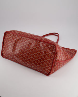 Goyard Anjou GM in Burgundy Goyardine & Calfskin Leather Reversible Shoulder Tote Bag