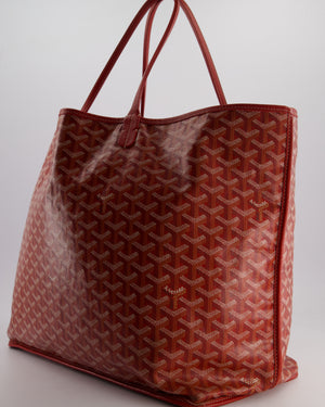 Goyard Anjou GM in Burgundy Goyardine & Calfskin Leather Reversible Shoulder Tote Bag