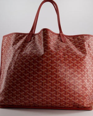 Goyard Anjou GM in Burgundy Goyardine & Calfskin Leather Reversible Shoulder Tote Bag