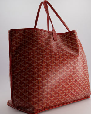 Goyard Anjou GM in Burgundy Goyardine & Calfskin Leather Reversible Shoulder Tote Bag