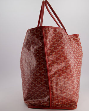 Goyard Anjou GM in Burgundy Goyardine & Calfskin Leather Reversible Shoulder Tote Bag