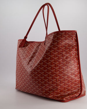 Goyard Anjou GM in Burgundy Goyardine & Calfskin Leather Reversible Shoulder Tote Bag