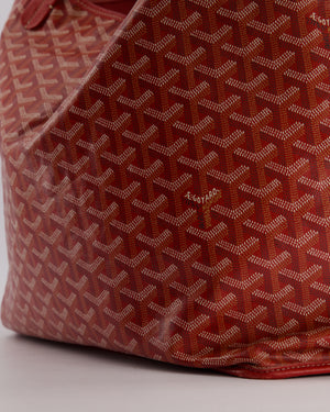 Goyard Anjou GM in Burgundy Goyardine & Calfskin Leather Reversible Shoulder Tote Bag