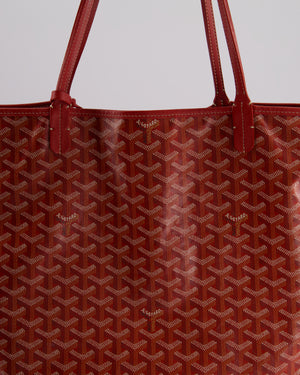 Goyard Anjou GM in Burgundy Goyardine & Calfskin Leather Reversible Shoulder Tote Bag