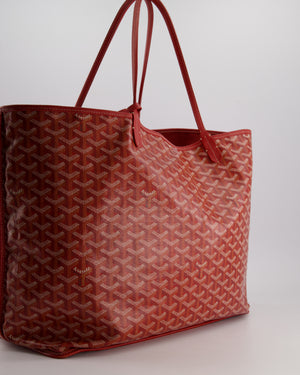 Goyard Anjou GM in Burgundy Goyardine & Calfskin Leather Reversible Shoulder Tote Bag