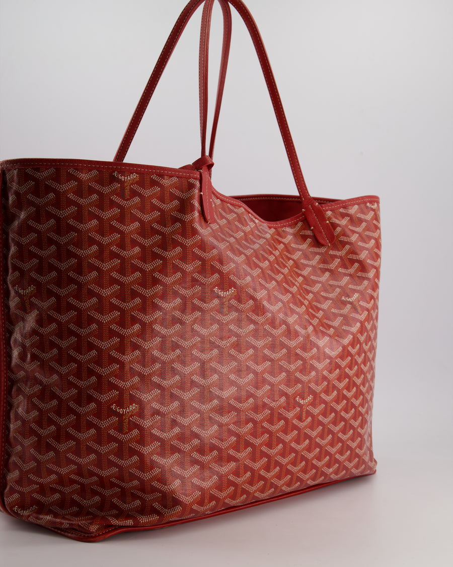 Goyard Anjou GM in Burgundy Goyardine & Calfskin Leather Reversible Shoulder Tote Bag