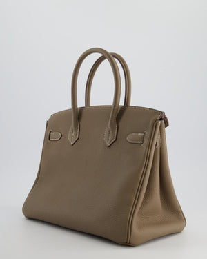 *HOT* Hermès Birkin 30cm in Etoupe Togo Leather with Gold Hardware