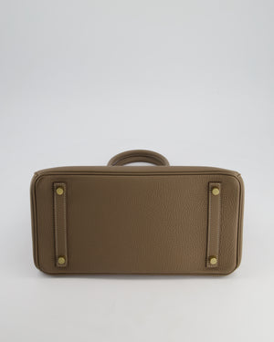 *HOT* Hermès Birkin 30cm in Etoupe Togo Leather with Gold Hardware