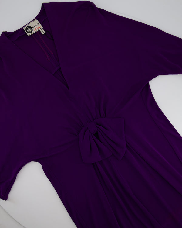 Lanvin Purple Midi Dress Size FR40 (UK 12)