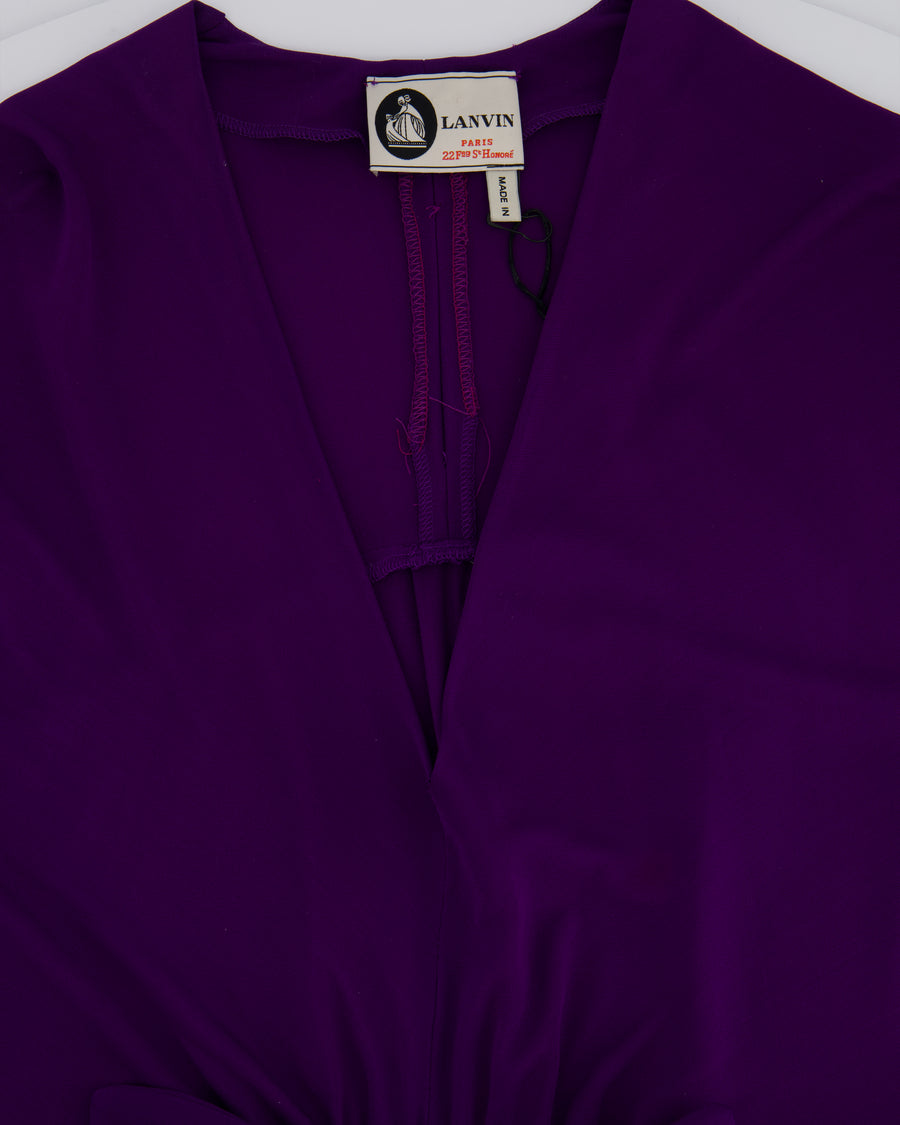 Lanvin Purple Midi Dress Size FR40 (UK 12)