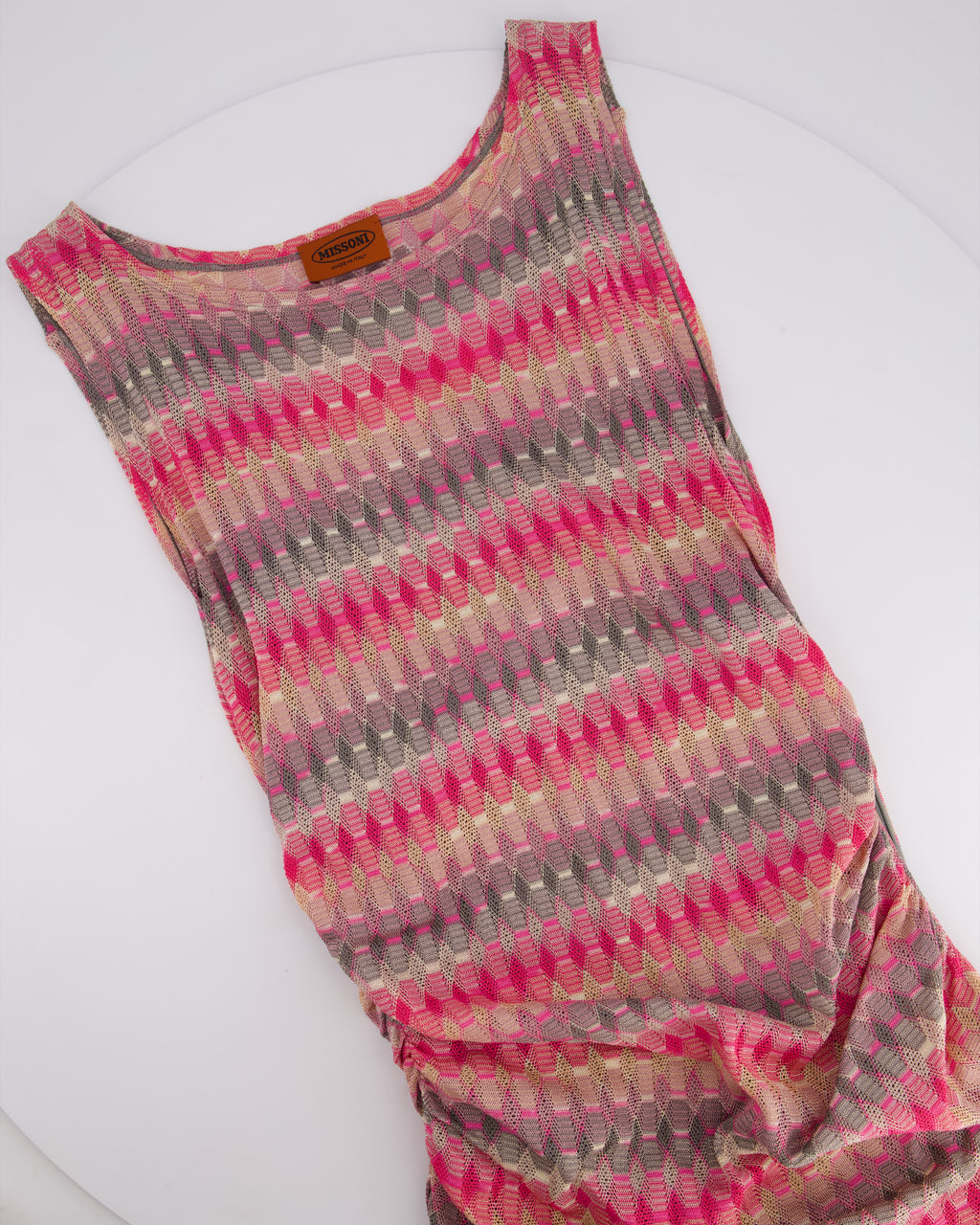 Missoniのニットとスパンコールのディテールのマキシドレス/ガウン