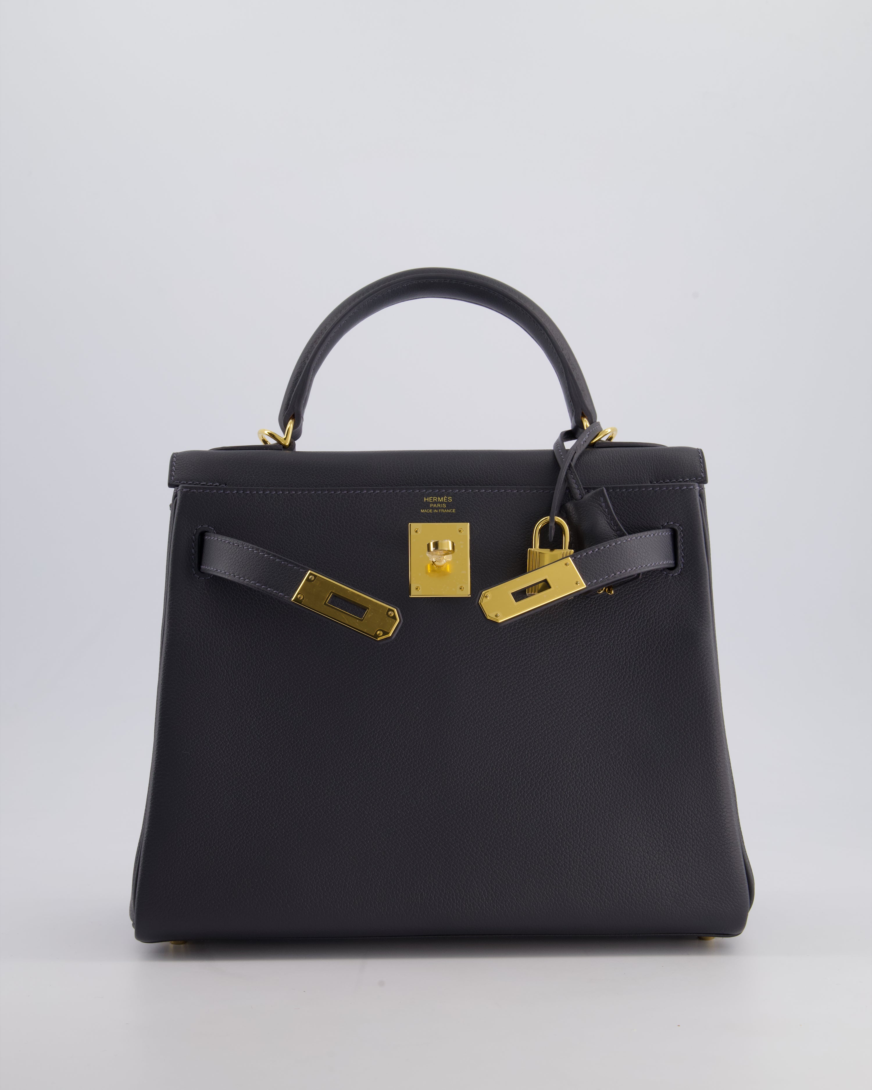 RARE* Hermès Kelly 28cm Retourne Bag in Ardoise Evercolor