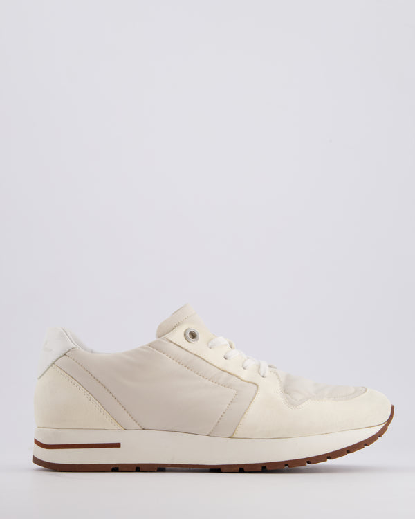 Loro Piana Cream My Wind Sneaker in Suede and Nylon Size 37.5