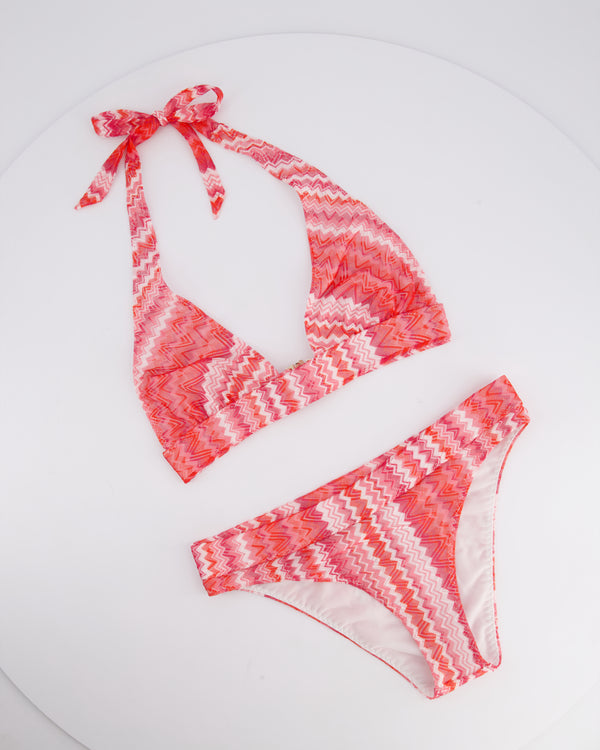 Missoni Pink & Red Zig Zag Bikini Set Size IT 36 (UK 4)