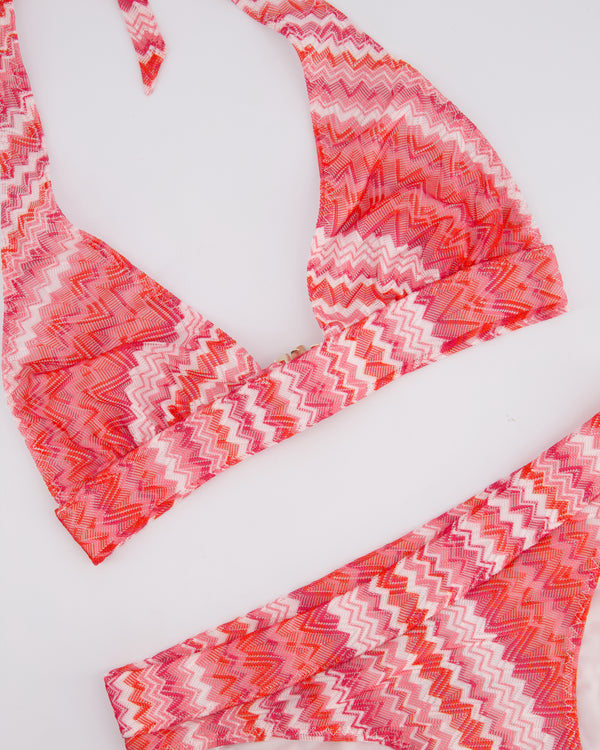 Missoni Pink & Red Zig Zag Bikini Set Size IT 36 (UK 4)