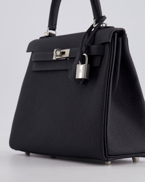*HOLY GRAIL* Hermès Kelly 25cm Retourne Bag in Caban Togo Leather and Palladium Hardware