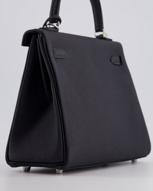 *HOLY GRAIL* Hermès Kelly 25cm Retourne Bag in Caban Togo Leather and Palladium Hardware