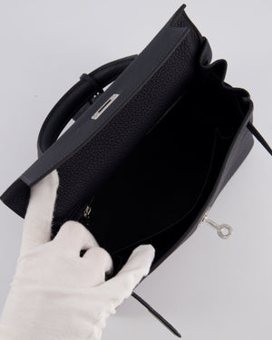 *HOLY GRAIL* Hermès Kelly 25cm Retourne Bag in Caban Togo Leather and Palladium Hardware